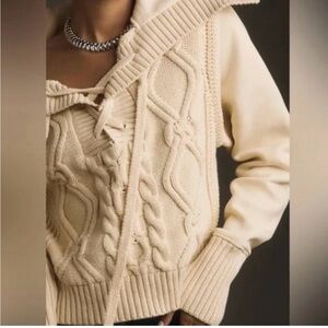 XS Anthropologie cable sweater